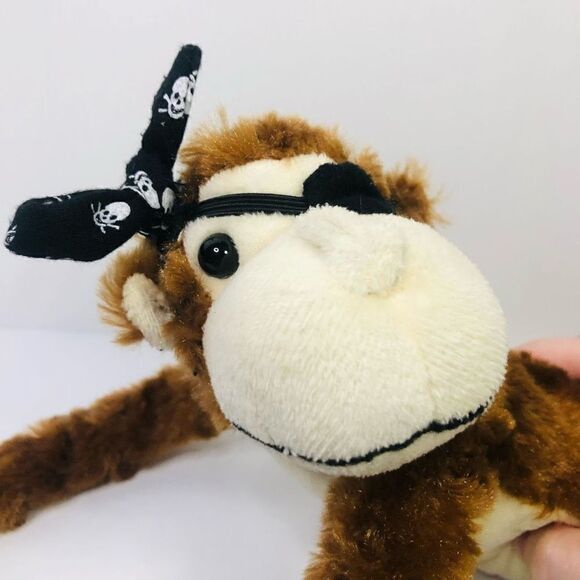 2003 koskash monkey pirate hanging attachable hands plush brown - Picture 2 of 8